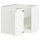 SEKTION Corner base cabinet with shelf, white Enköping/white wood effect, 38x24x30 "