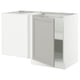 SEKTION Corner base cabinet with shelf, white/Lerhyttan light gray, 50x24x30 "