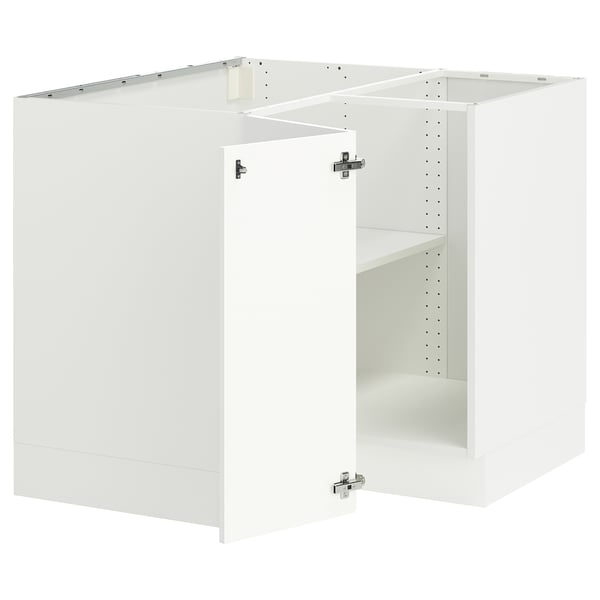 SEKTION Corner base cabinet with shelf, white/Ringhult white, 38x24x30 "