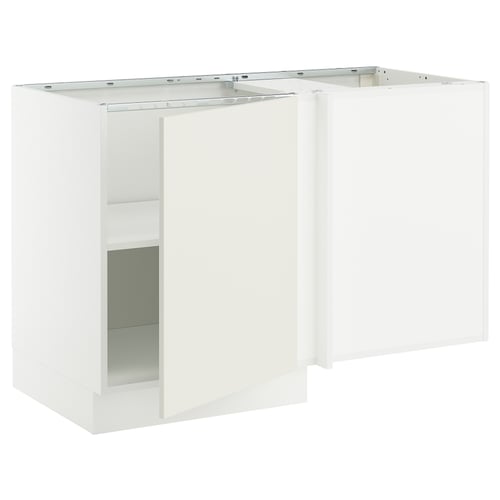 SEKTION corner base cabinet with shelf, white/Veddinge white, 50x24x30 ...