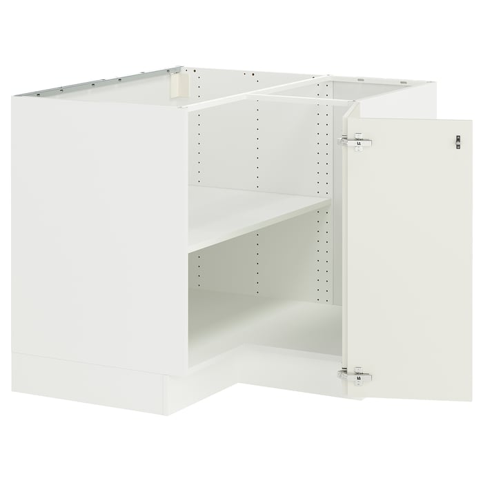 SEKTION corner base cabinet with shelf, white/Veddinge white, 38x24x30 ...