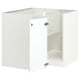 SEKTION Corner base cabinet with shelf, white/Voxtorp matte white, 38x24x30 "