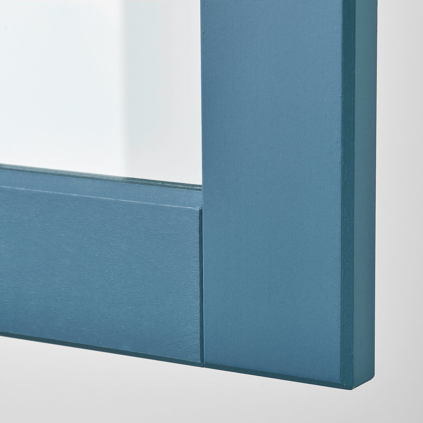 Corner wall cab w carousel/glass dr, white/Lerhyttan blue 2