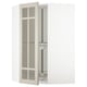 Option: SEKTION Corner wall cab w carousel/glass dr, white/Stensund beige, 26x15x40 "