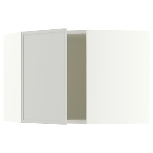 SEKTION Corner wall cabinet, white/Aspudden light gray, 26x15x20 "