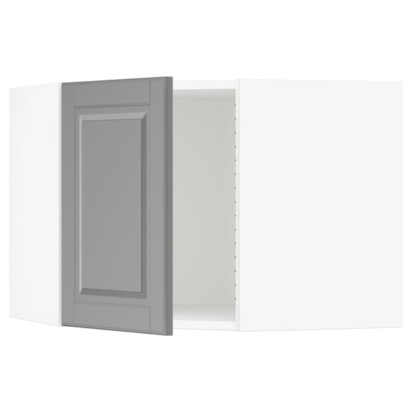SEKTION Corner wall cabinet, white/Bodbyn gray, 26x15x20 "