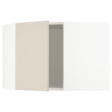 SEKTION Corner wall cabinet, white/Havstorp beige, 26x15x20 "