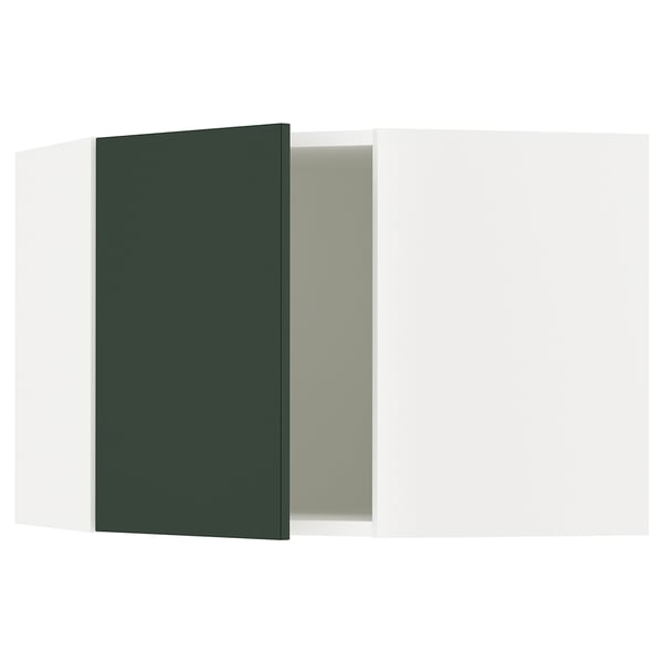 SEKTION Corner wall cabinet, white/Havstorp deep green, 26x15x20 "