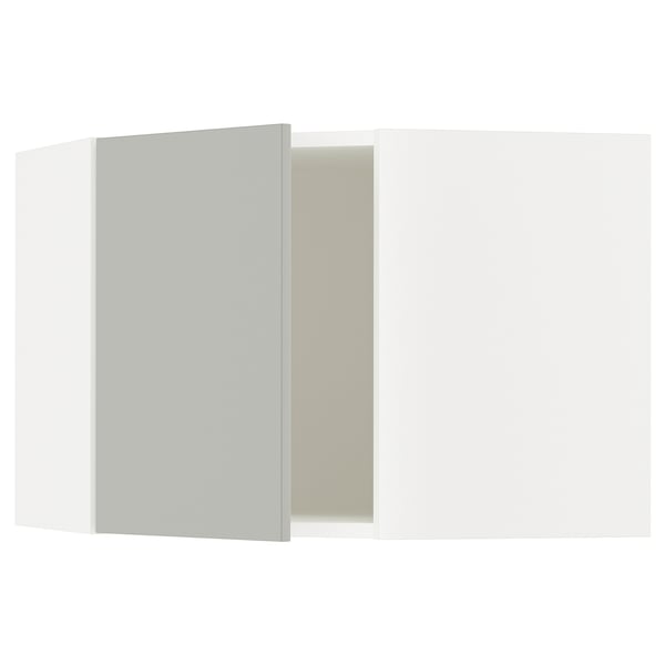 SEKTION Corner wall cabinet, white/Havstorp light gray, 26x15x20 "