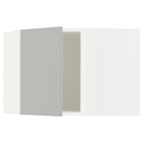 SEKTION Corner wall cabinet, white/Havstorp light gray, 26x15x20 "