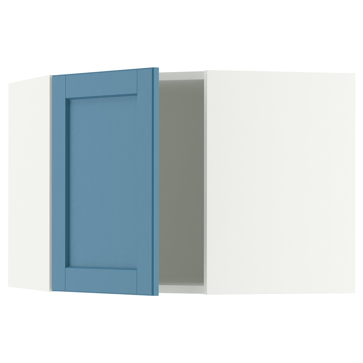 SEKTION corner wall cabinet, white/Lerhyttan blue, 26x15x20