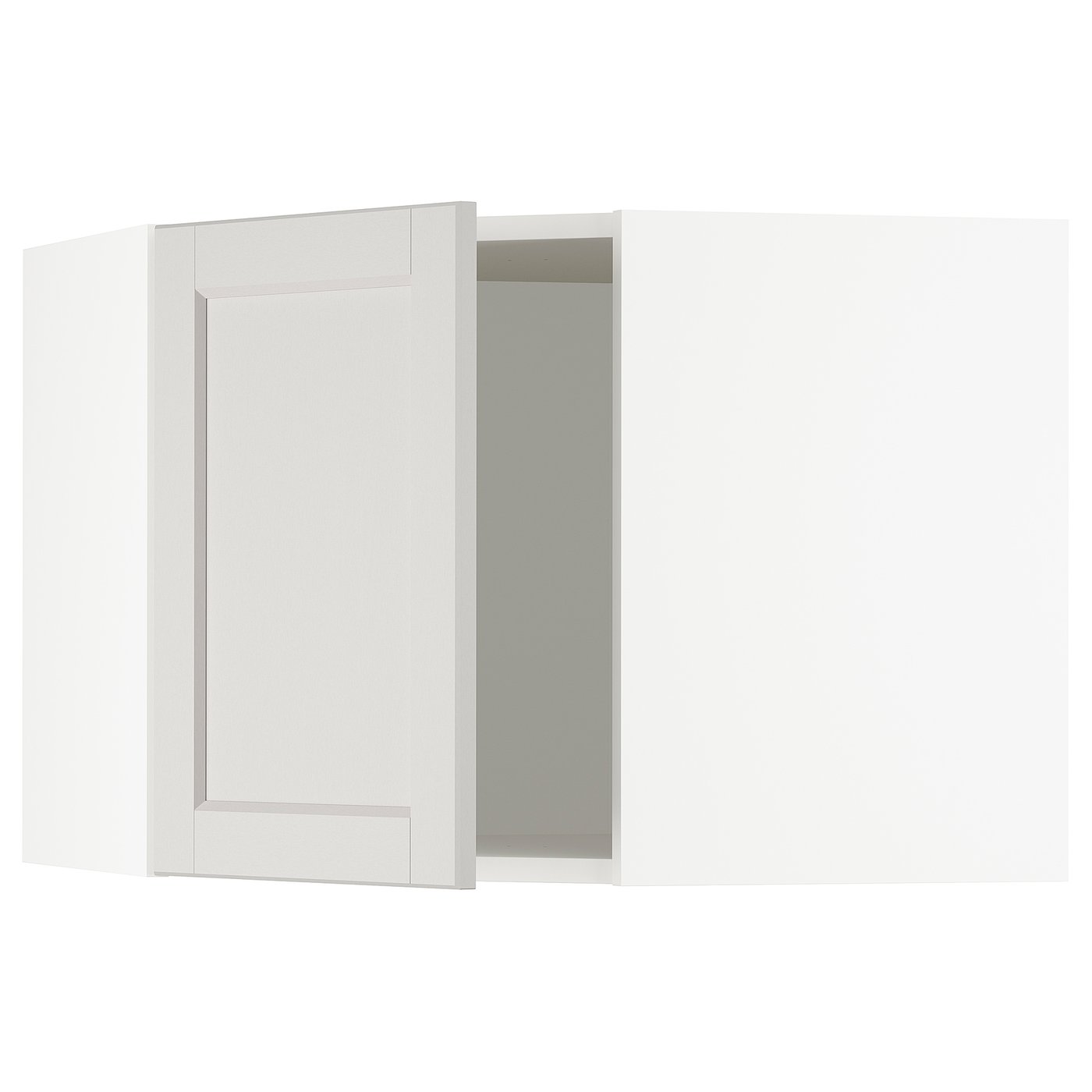 SEKTION corner wall cabinet, white/Lerhyttan light gray