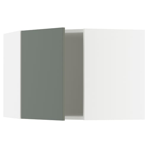 Modern grey-green SEKTION kitchen cabinet with adjustable shelves and sleek design.
