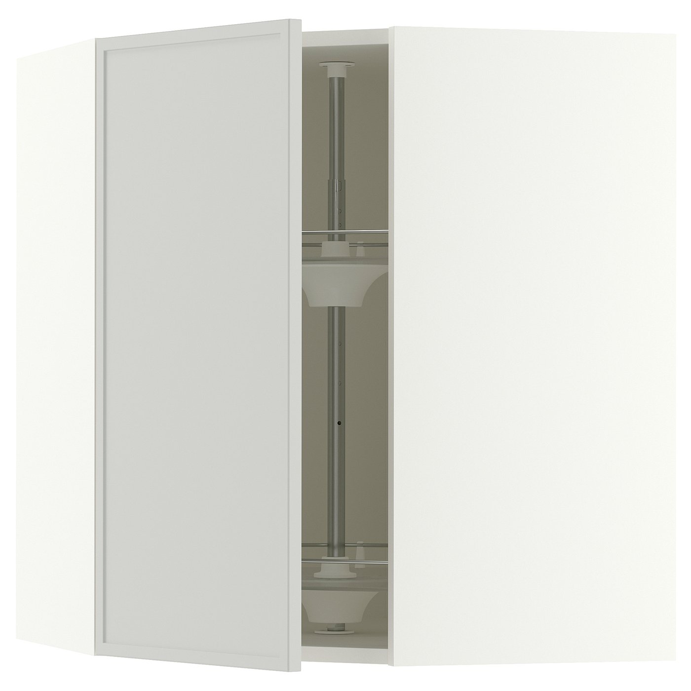 SEKTION corner wall cabinet with carousel, white/Aspudden light gray ...