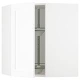 SEKTION Corner wall cabinet with carousel, white Enköping/white wood effect, 26x15x30 "