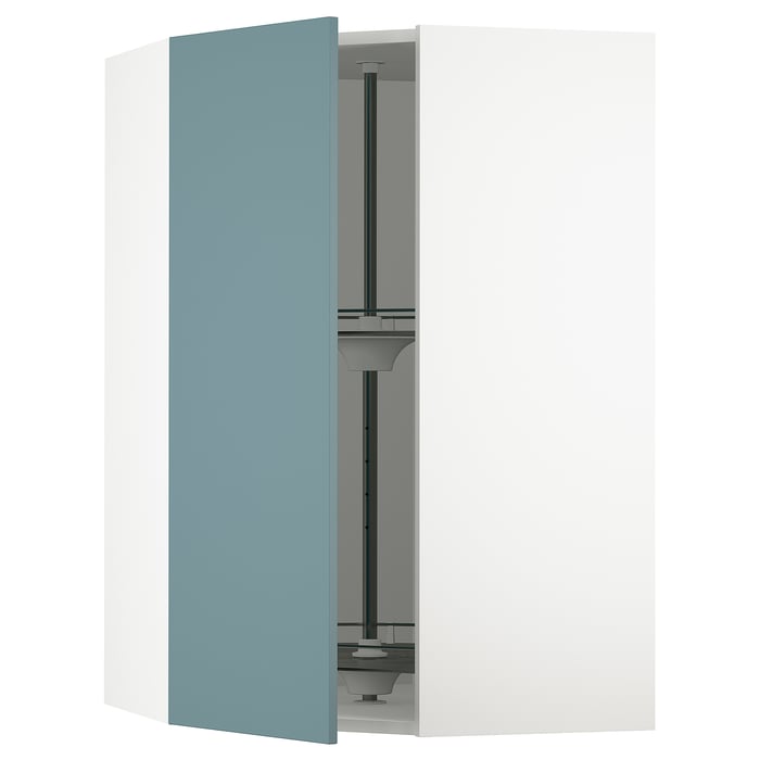 SEKTION corner wall with carousel, white/Havstorp turquoise