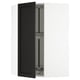 SEKTION Corner wall cabinet with carousel, white/Lerhyttan black stained, 26x15x40 "