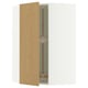 SEKTION Corner wall cabinet with carousel, white/Sinarp oak veneer, 26x15x40 "