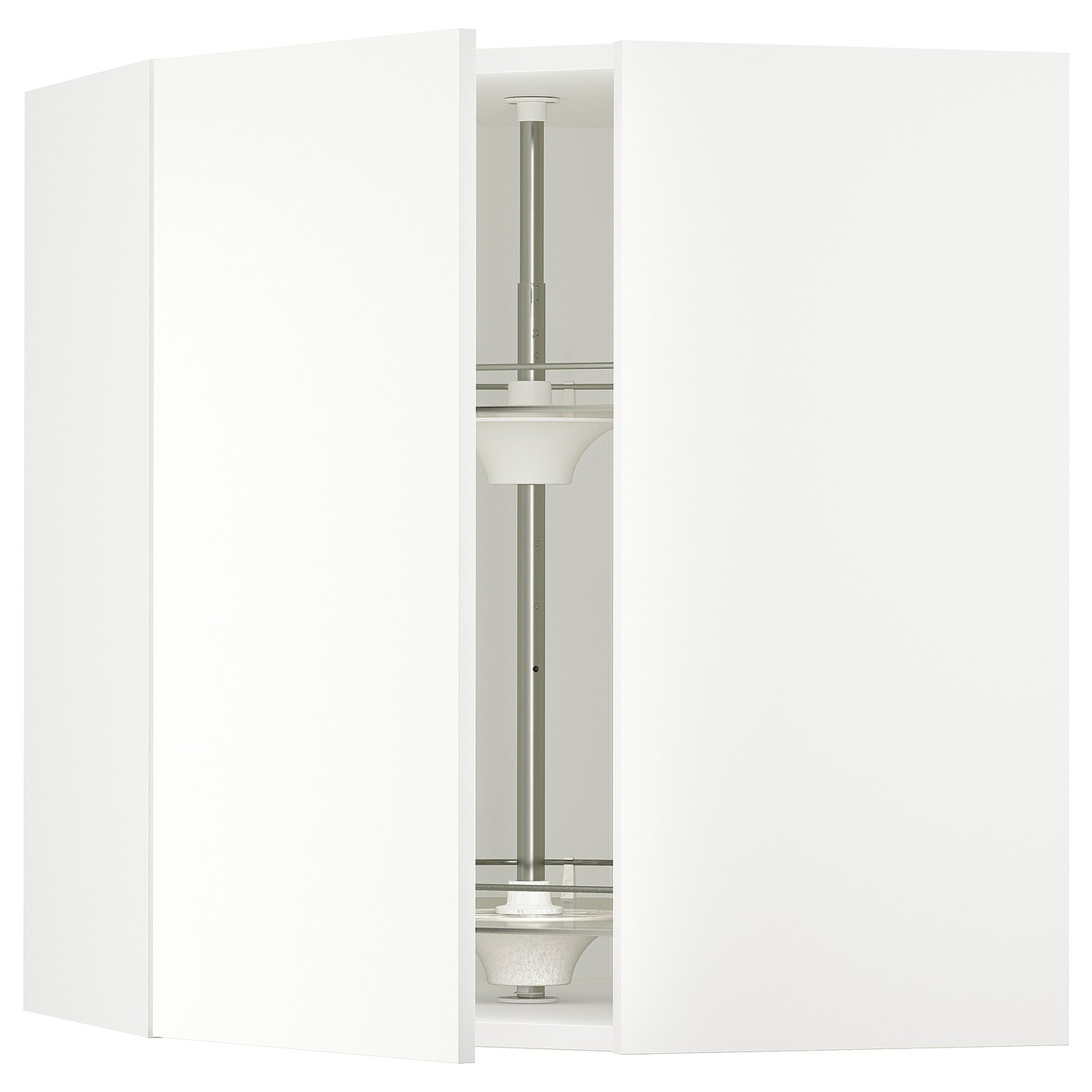 SEKTION corner wall cabinet with carousel, white/Vallstena white ...
