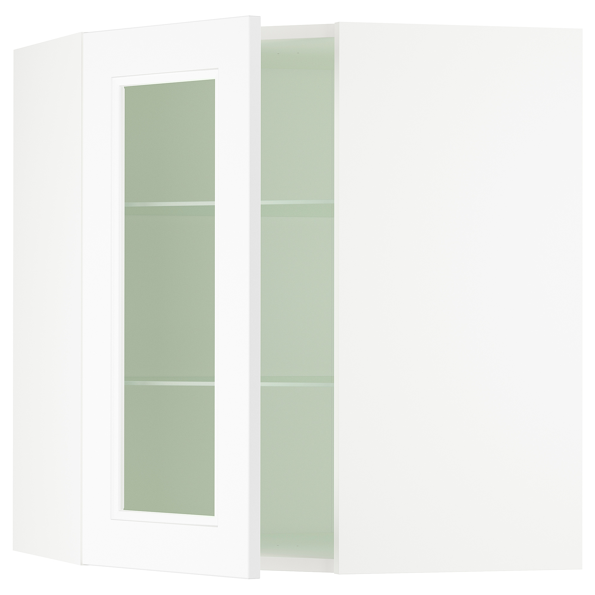 SEKTION Corner wall with glass door, white, Axstad matt white, 26x15x30" IKEA