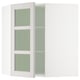SEKTION Corner wall cabinet with glass door, white/Lerhyttan light gray, 26x15x30 "