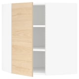 SEKTION Corner wall cabinet with shelves, white/Askersund light ash effect, 26x15x30 "