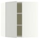 SEKTION Corner wall cabinet with shelves, white/Aspudden light gray, 26x15x30 "