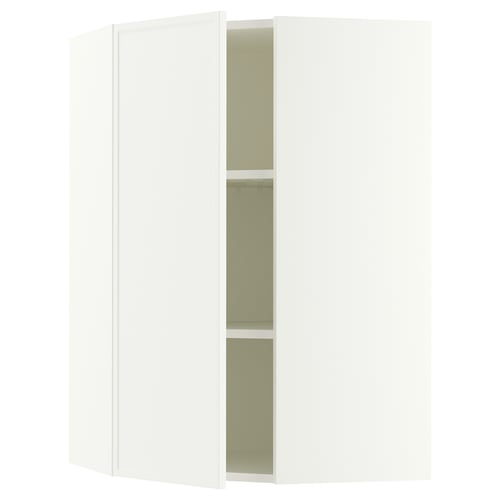 SEKTION Corner wall cabinet with shelves, white/Aspudden matte white, 26x15x40 "