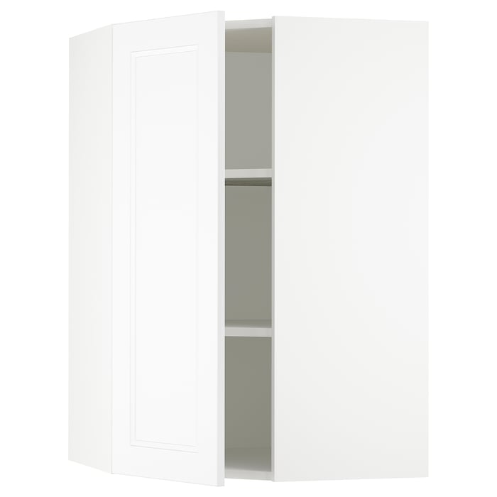 SEKTION corner wall with shelves, white/Axstad matt white