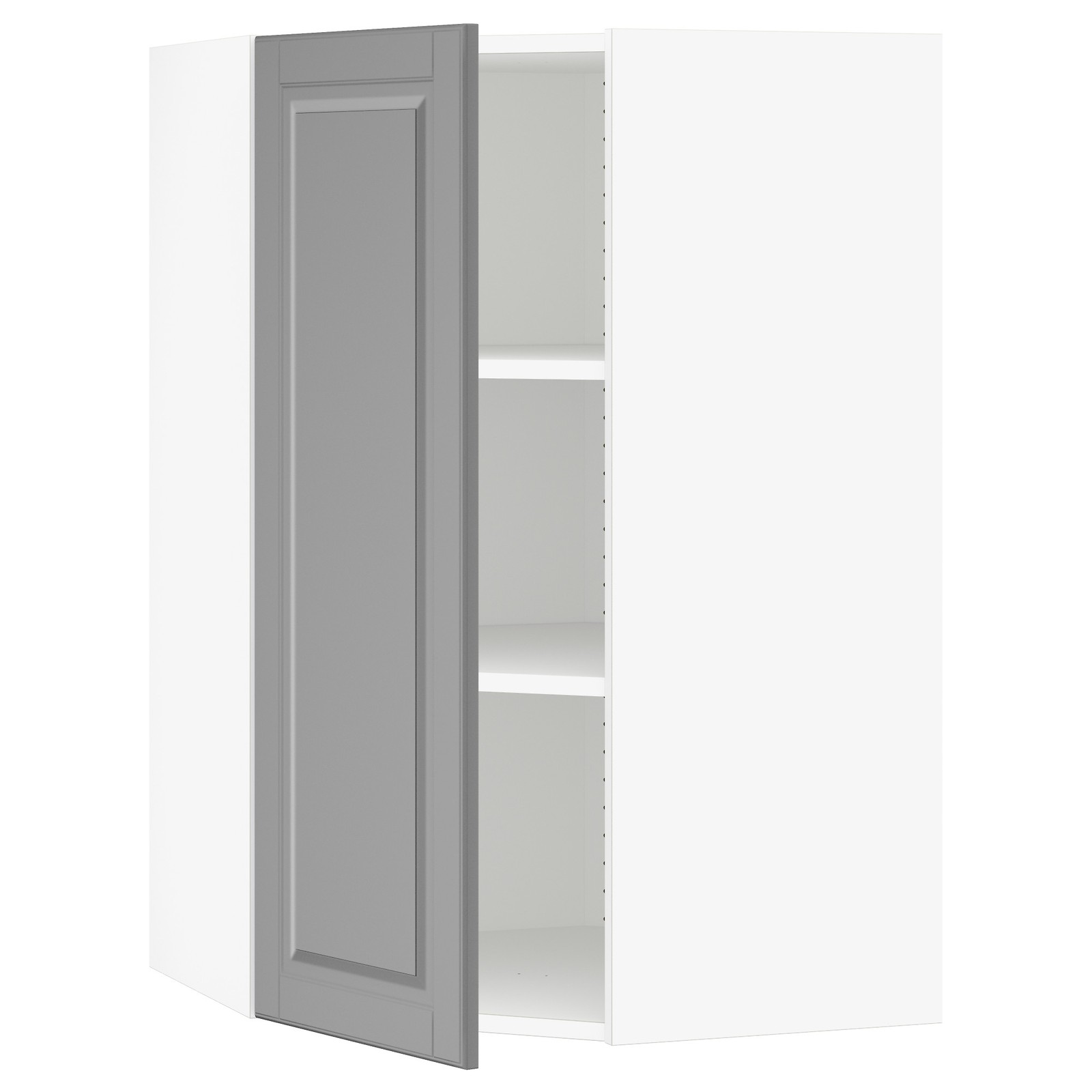 SEKTION Corner wall with shelves, white, Bodbyn gray, 26x15x40" IKEA