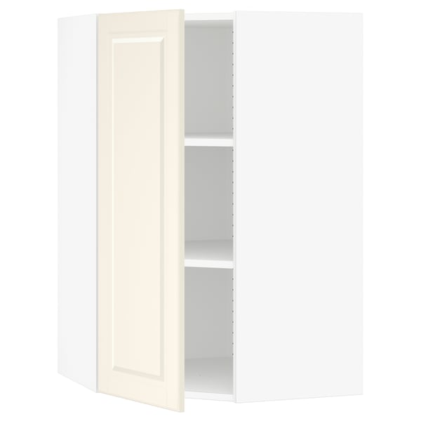 SEKTION Corner wall cabinet with shelves, white/Bodbyn off-white, 26x15x40 "