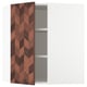 SEKTION Corner wall cabinet with shelves, white Hasslarp/brown left-handed, 26x15x30 "