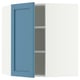SEKTION Corner wall cabinet with shelves, white/Lerhyttan blue, 26x15x30 "