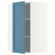 SEKTION Corner wall cabinet with shelves, white/Lerhyttan blue, 26x15x40 "