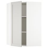 SEKTION Corner wall cabinet with shelves, white/Lerhyttan light gray, 26x15x40 "
