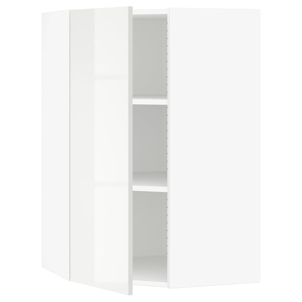 SEKTION Corner wall cabinet with shelves, white/Ringhult white, 26x15x40 "
