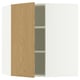 SEKTION Corner wall cabinet with shelves, white/Sinarp oak veneer, 26x15x30 "
