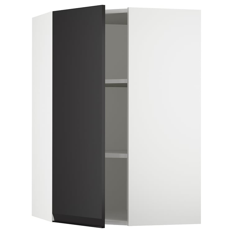 SEKTION corner wall with shelves, white/Upplöv matte anthracite
