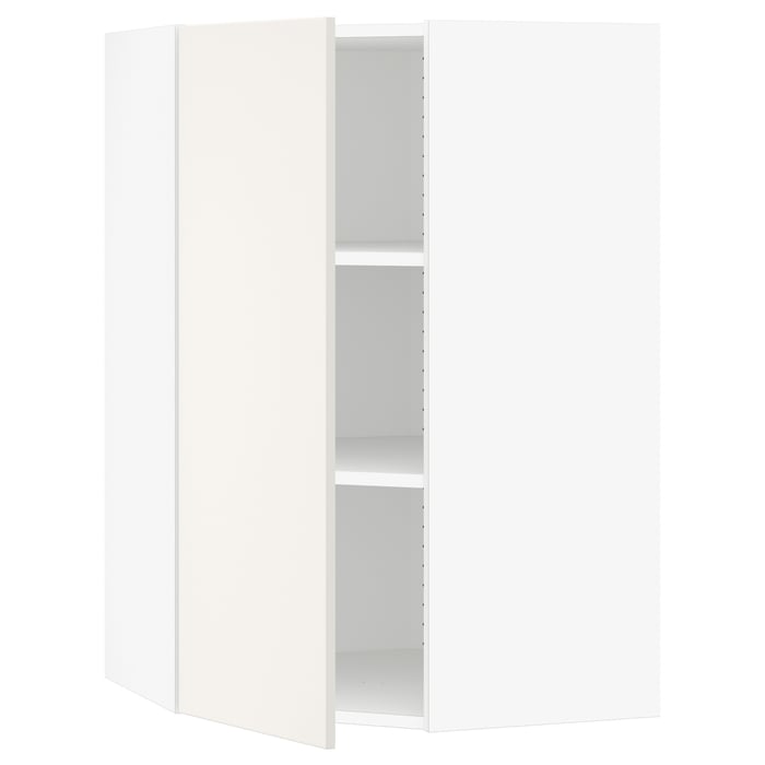 SEKTION corner wall with shelves, white/Veddinge white