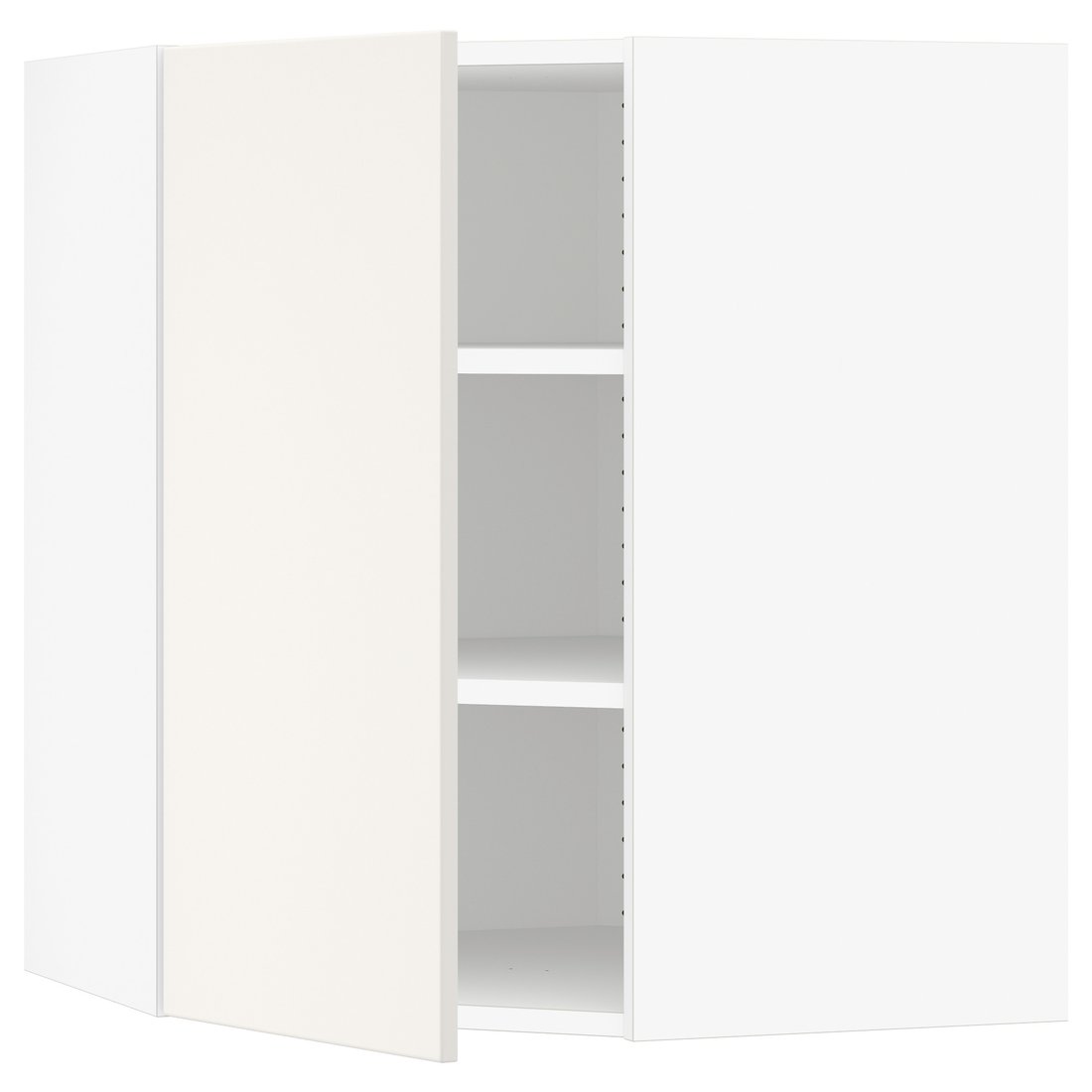 SEKTION Corner wall with shelves, white, Veddinge white