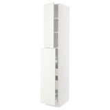SEKTION Hc w p-o func 4drw/1dr/2shlv, white/Vallstena white, 15x24x90 "