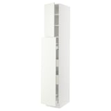 SEKTION Hc w p-o func 4drw/1dr/2shlv, white/Vallstena white, 15x24x90 "