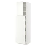 SEKTION Hc w p-o func 4drw/1dr/2shlv, white/Vallstena white, 24x24x90 "