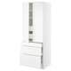 SEKTION High cab w 2 drs/3 fronts/5 drawers, white/Axstad matte white, 30x24x80 "