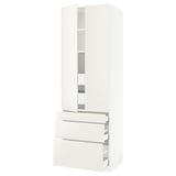 SEKTION High cab w 2 drs/3 fronts/5 drawers, white/Veddinge white, 30x24x90 "