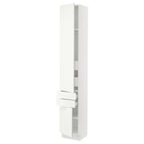 SEKTION High cab w 2drs/2 fronts/4 drawers, white/Vallstena white, 15x15x90 "