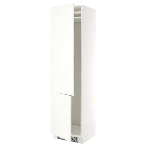 SEKTION High cabinet for fridge/freezer, white/Aspudden matte white, 24x24x90 "