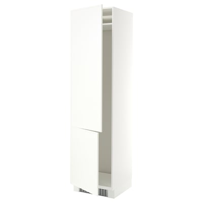 SEKTION High cabinet for fridge/freezer, white/Aspudden matte white, 24x24x90 "