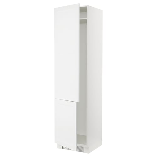 SEKTION white kitchen cabinet; sleek, modern design with adjustable shelves, stainless hinges.