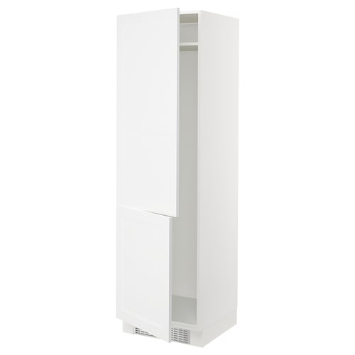 SEKTION white kitchen cabinet with adjustable shelves, modern design.